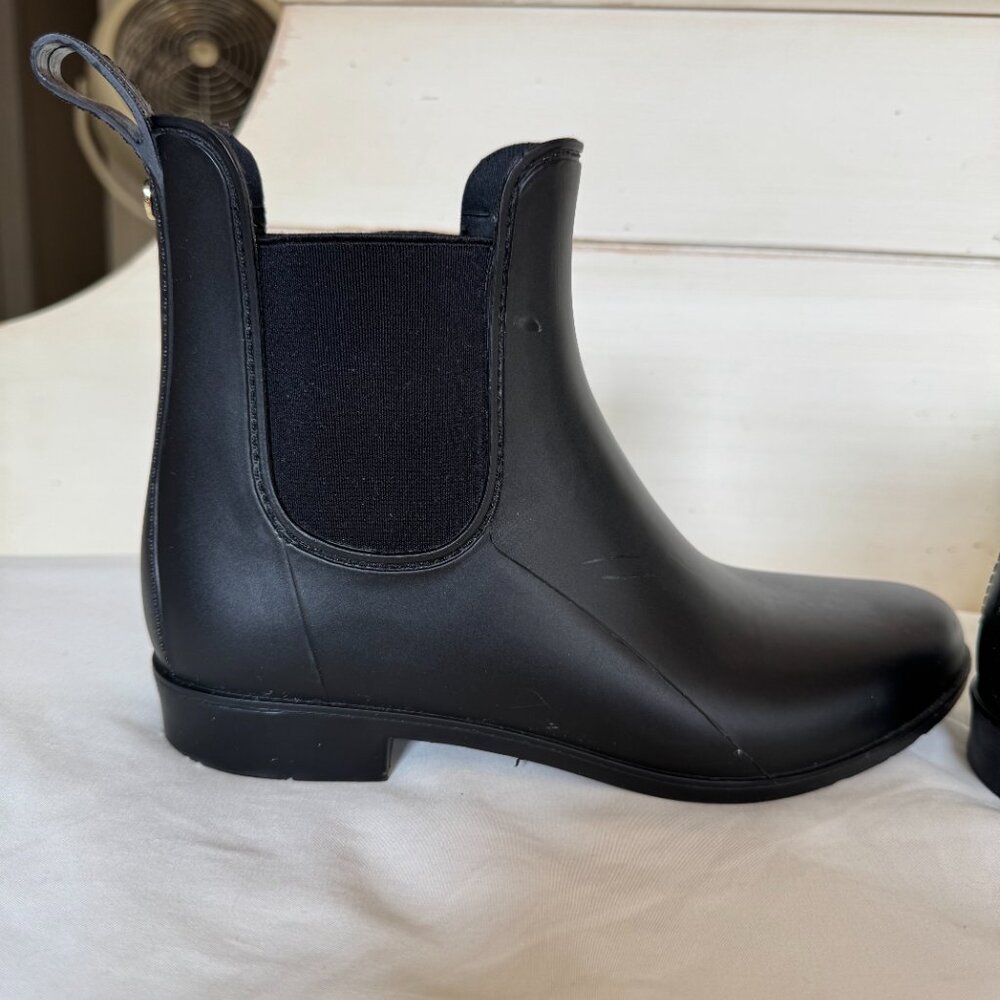 GUC, Sam Edelman Tinsley Rain Boots, Black, US Women's Size 8, Bonded Leather - Picture 4 of 16